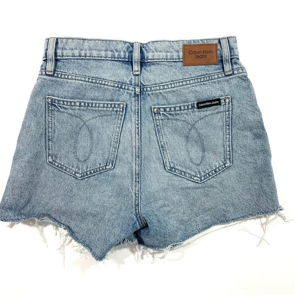 Calvin Klein Jeans High Rise Shorts Raw Hem - Picture 2 of 8